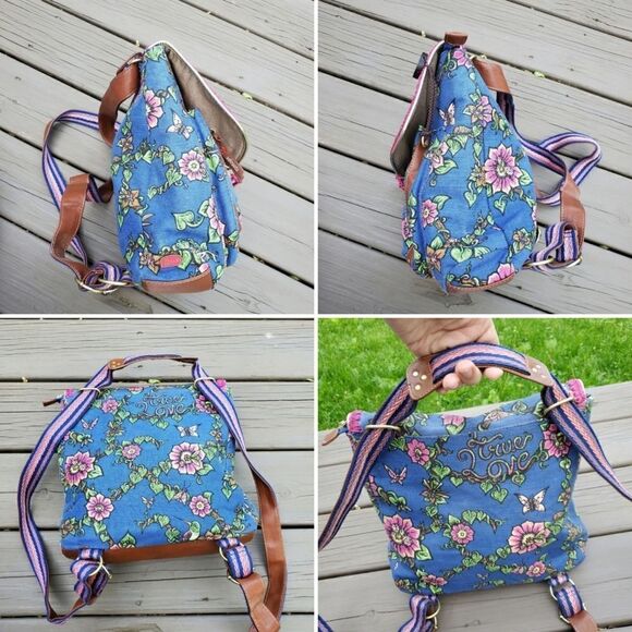 Sakroots Artist Circle Lagoon‎ True Love Floral Butterfly Convertible Backpack main image 4